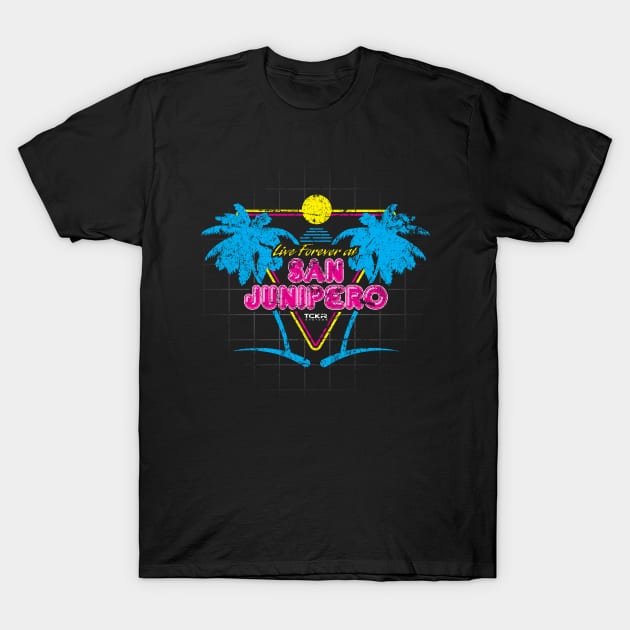 San Junipero T-Shirt by MindsparkCreative